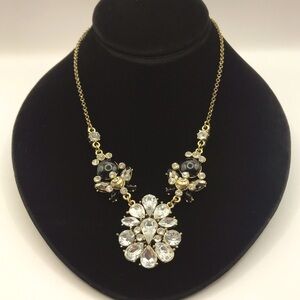 Vintage Juicy Couture Antique Gold-Tone & Faceted Gems Necklace